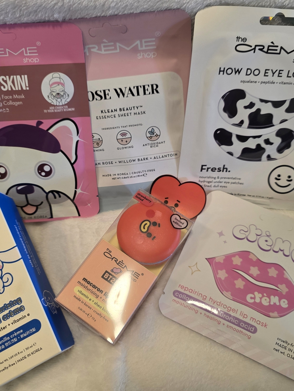 The Crème Shop K-Beauty Self-Care Bundle - Sanrio & BT21 Limited Edition (6 pcs)